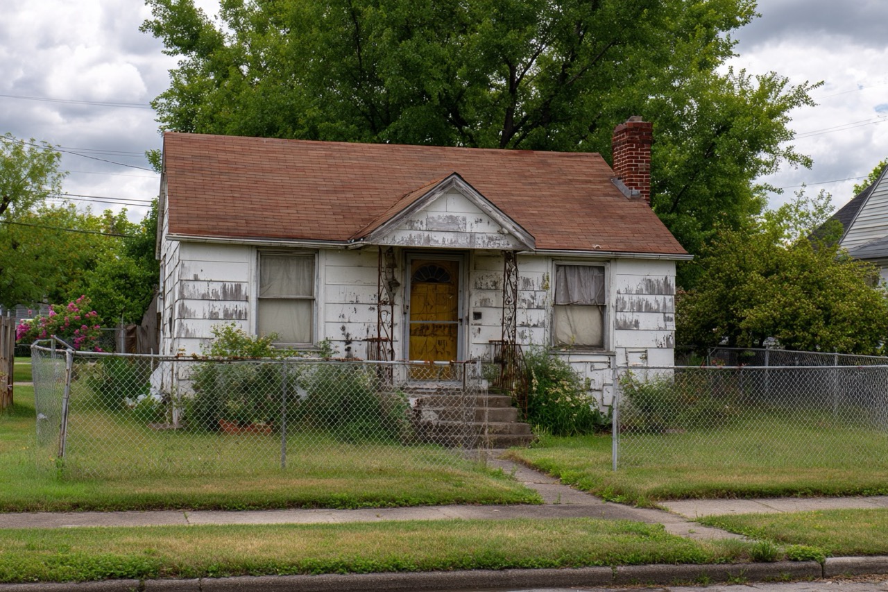 foreclosure house sale indianapolis in residential neighborhood
