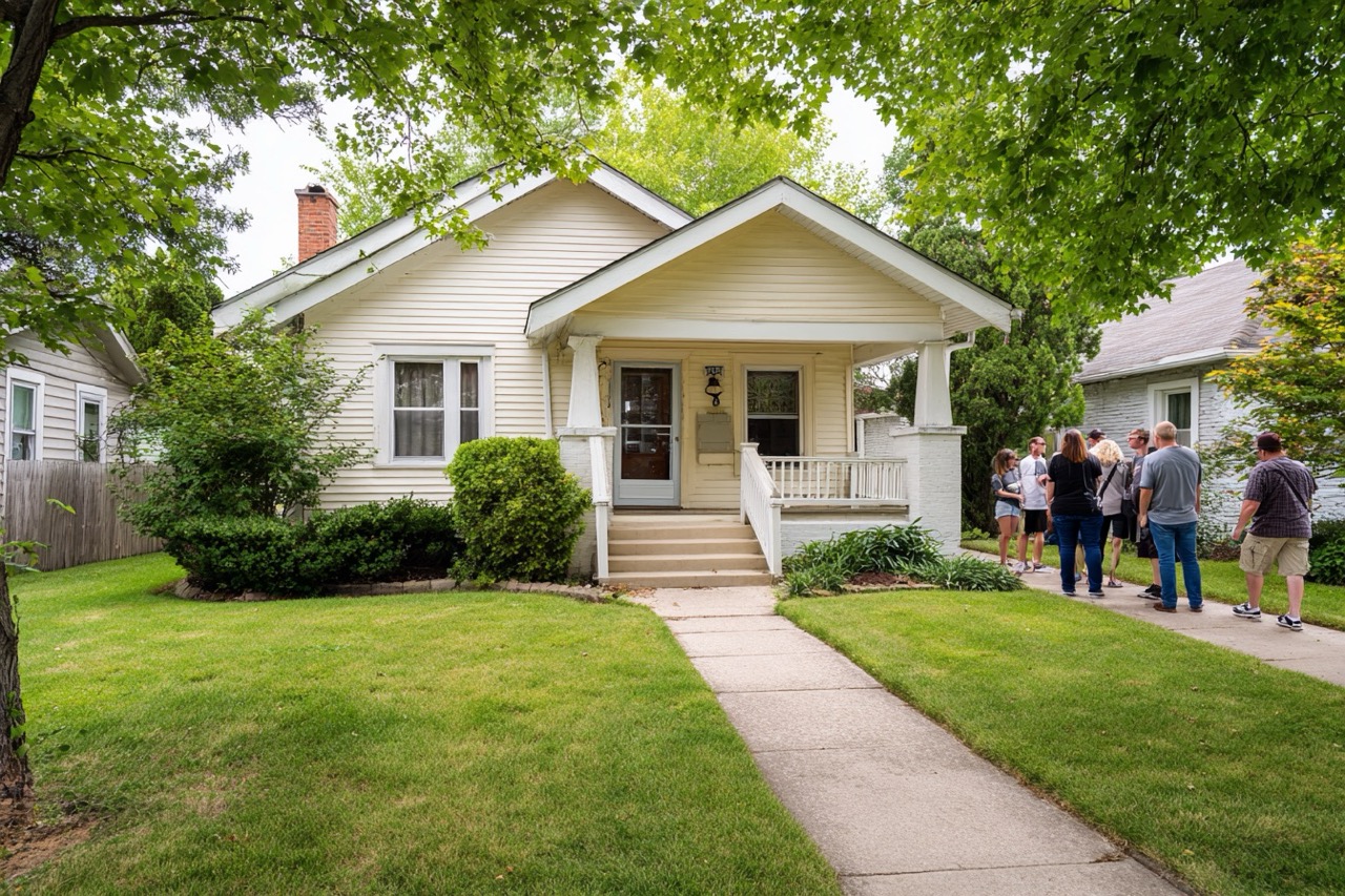 Home showing for FSBO property in Indianapolis Indiana neighborhood